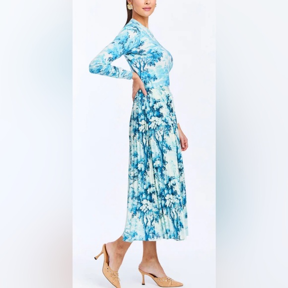 New Mestiza Daniella Pleated Twill Midi Skirt size 6 - Picture 3 of 11